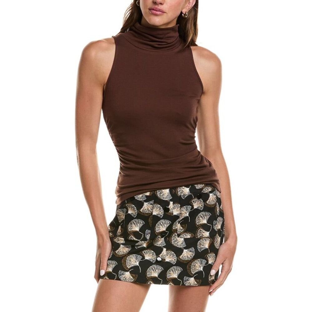 Diane Von Furstenberg Womens  Wool-Blend Frances Top, Brown